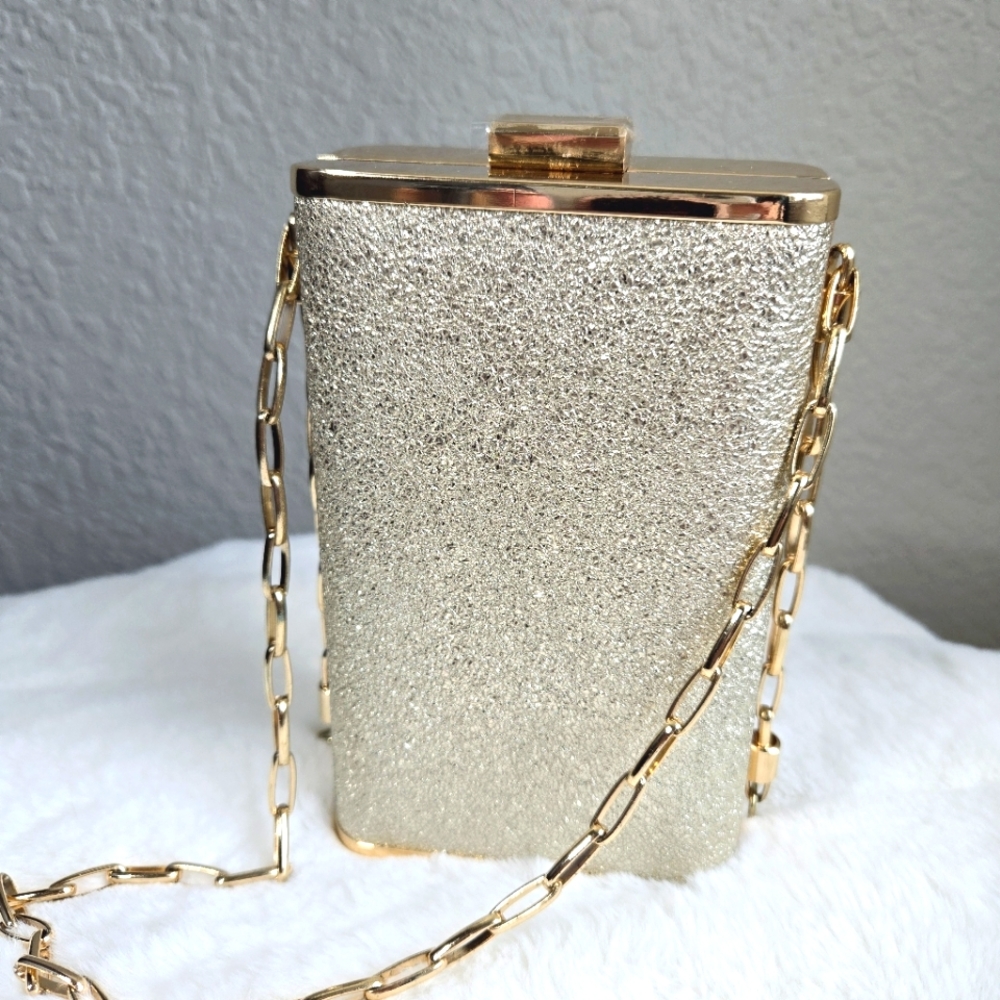 MNG- Box Clutch shoulder purse